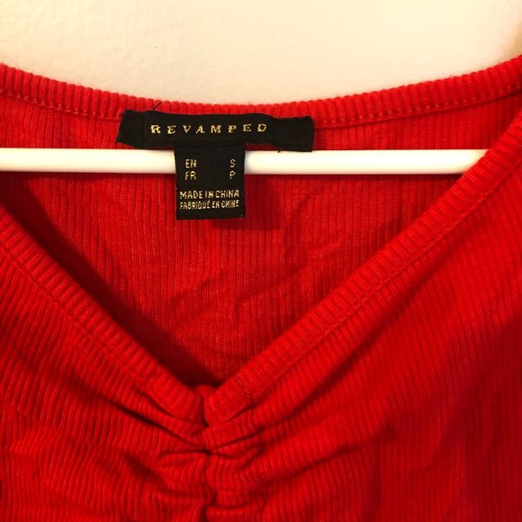 Tie Front Crop Top - Picture 3 of 3